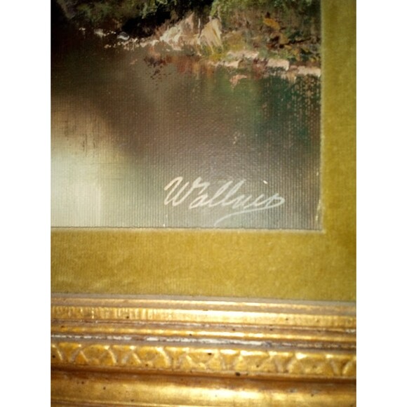 Antique Original Oil Painting Signed Wallner the Village Professionally Framed - Picture 3 of 4